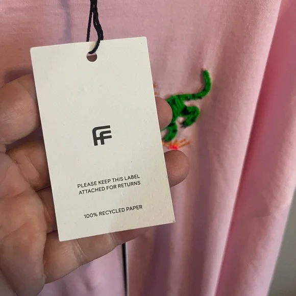 NWT Essentiel Antwerp Hungle T-Shirt ballerina pink with beaded tiger XXL - Picture 4 of 11